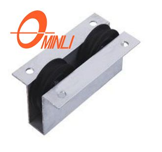 Nylon Double Sliding Roller Aluminum Bracket Pulley for Window And Door (ML-GD001)