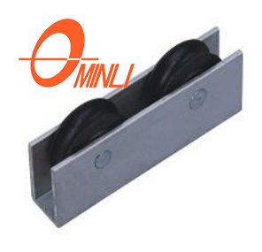 Rodamiento Del Dormitorio Aluminum Sliding Door Nylon Double Roller Bracket Pulley (ML-GD003
