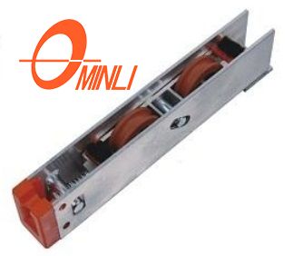 Factory Outlet Double Plastic Nylon Roller with Aluminum Alloy Bracket Pulley (ML-GD018)