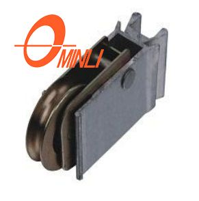 Rodamiento Del Dormitorio Aluminum Sliding Door Nylon Double Roller Bracket Pulley (ML-GD003